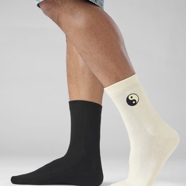 Yin Yang Contrast Socks